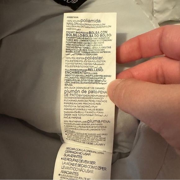 Under Armour Small Light Gray Down Puffer Jacket ~ Full Zipper Pockets Outdoor - Picture 8 of 8